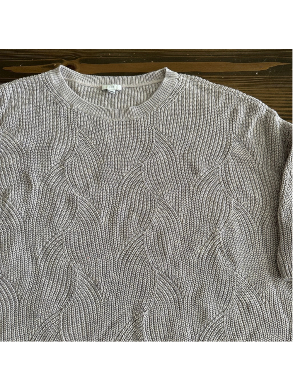 J.Jill Sweater Womens XLP Light Purple Textured Knit Short Sleeve Cotton Blend - Picture 1 of 8